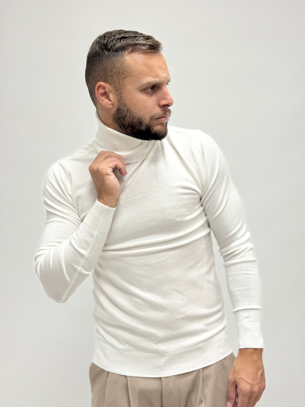 Maglioncino AD basico collo alto bianco