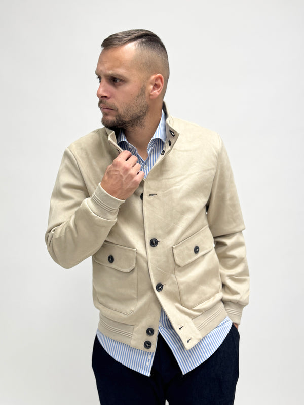 Giacca in ecocamoscio elegant beige
