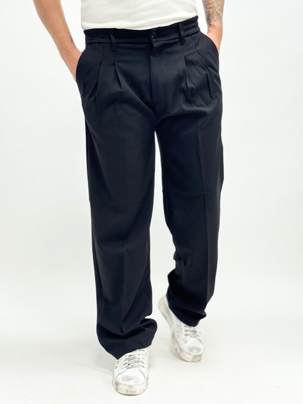 Pantalone MONTE CARLO sartoriale fondo ampio nero