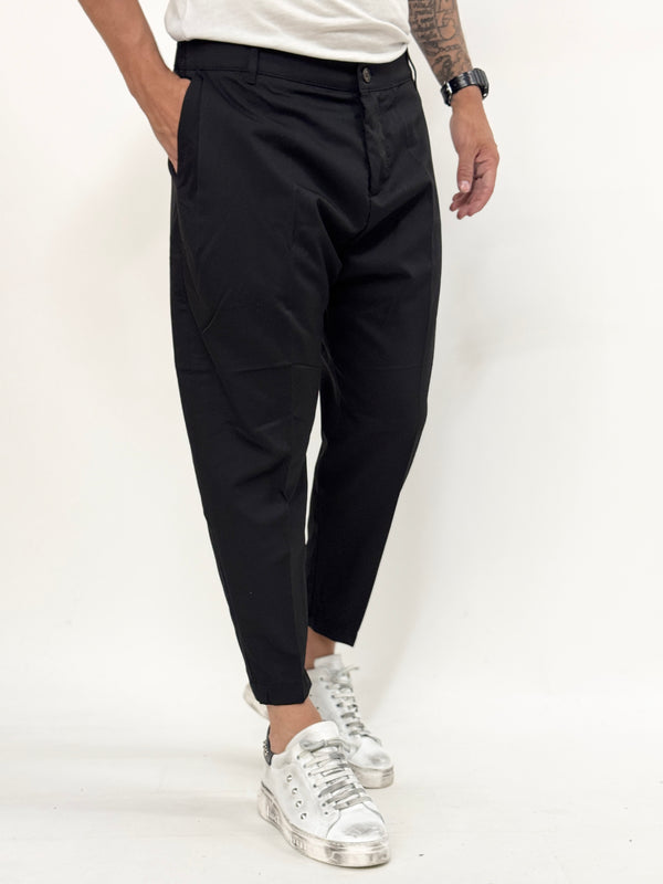Pantalone MADRID con pinces nero