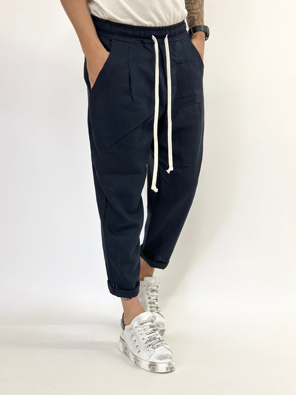 Pantalone PANAMA japan blu LINO