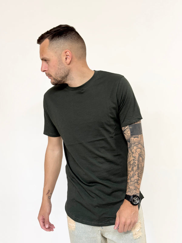 T-shirt A.D stondata basica verde